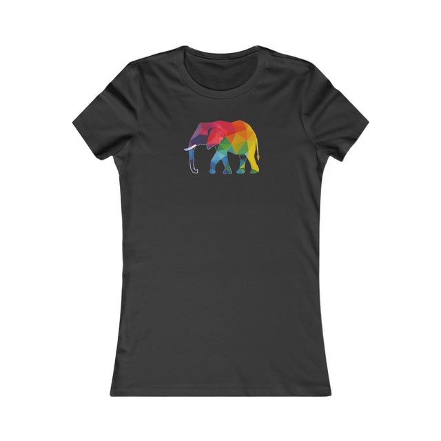 Geometric Rainbow Elephant T-shirt,Pride Shirt,Elephant Lover Top,Rainbow Animals,LGBTQ+ Tee,Queer,Gay,Lesbian,Bisexual,Trans,Women's Favorite Tee