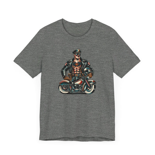 Motorcycle Cop T-shirt, Flash Tattoo Style Shirt