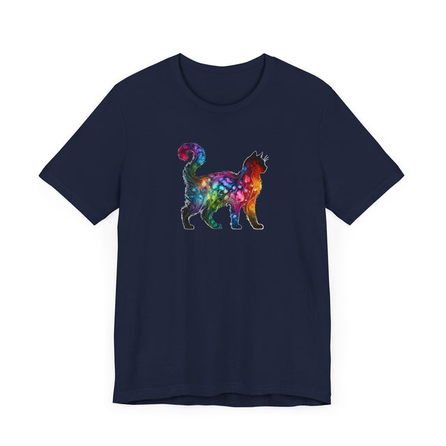 Rainbow Cat T-shirt,Pride Shirt,Cat Lover Top,Rainbow Animals,LGBTQ+ Tee,Feline,Kitten,Kitty