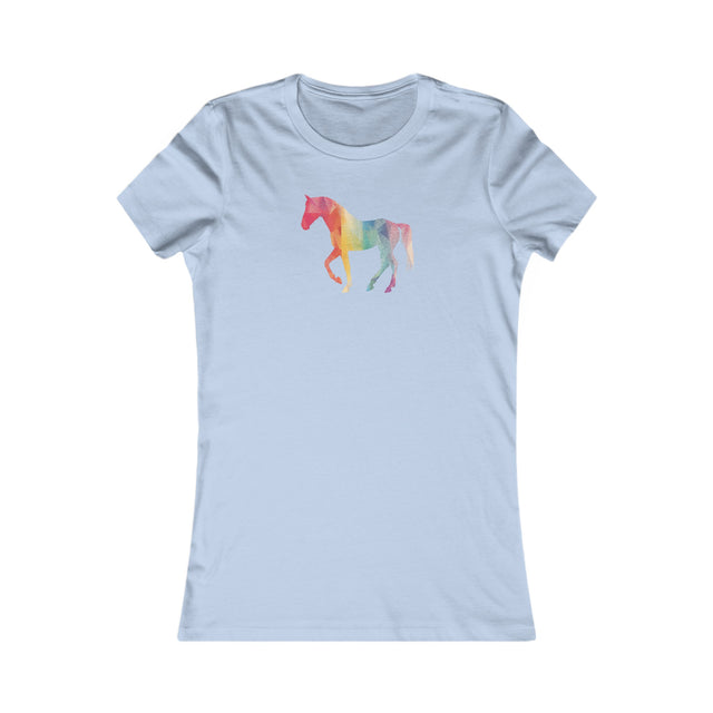 Geometric Rainbow Horse T-shirt,Pride Shirt,Equine Lover Top,Rainbow Animals,LGBTQ+ Tee,Queer,Gay,Lesbian,Bisexual,Trans,Women's Favorite Tee