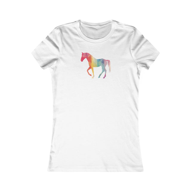 Geometric Rainbow Horse T-shirt,Pride Shirt,Equine Lover Top,Rainbow Animals,LGBTQ+ Tee,Queer,Gay,Lesbian,Bisexual,Trans,Women's Favorite Tee