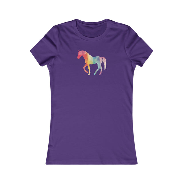 Geometric Rainbow Horse T-shirt,Pride Shirt,Equine Lover Top,Rainbow Animals,LGBTQ+ Tee,Queer,Gay,Lesbian,Bisexual,Trans,Women's Favorite Tee
