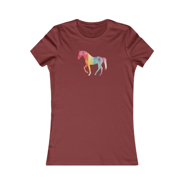 Geometric Rainbow Horse T-shirt,Pride Shirt,Equine Lover Top,Rainbow Animals,LGBTQ+ Tee,Queer,Gay,Lesbian,Bisexual,Trans,Women's Favorite Tee