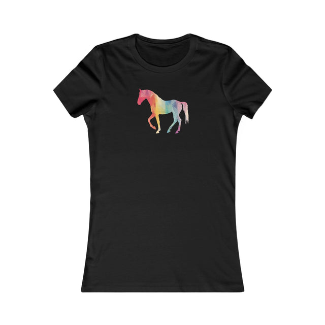 Geometric Rainbow Horse T-shirt,Pride Shirt,Equine Lover Top,Rainbow Animals,LGBTQ+ Tee,Queer,Gay,Lesbian,Bisexual,Trans,Women's Favorite Tee