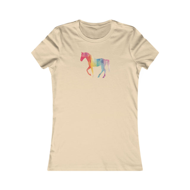 Geometric Rainbow Horse T-shirt,Pride Shirt,Equine Lover Top,Rainbow Animals,LGBTQ+ Tee,Queer,Gay,Lesbian,Bisexual,Trans,Women's Favorite Tee