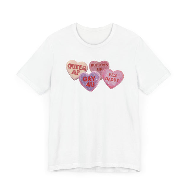 Gay Valentine's Candy Heart Shirt, Gay Valentine, Queer Love