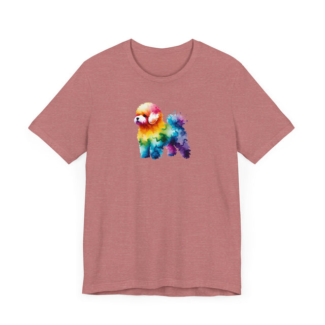 Rainbow Bichon Frise T-shirt,Pride Shirt,Dog Lover Top,Rainbow Animals,LGBTQ+ Tee, Bichon Owner gift