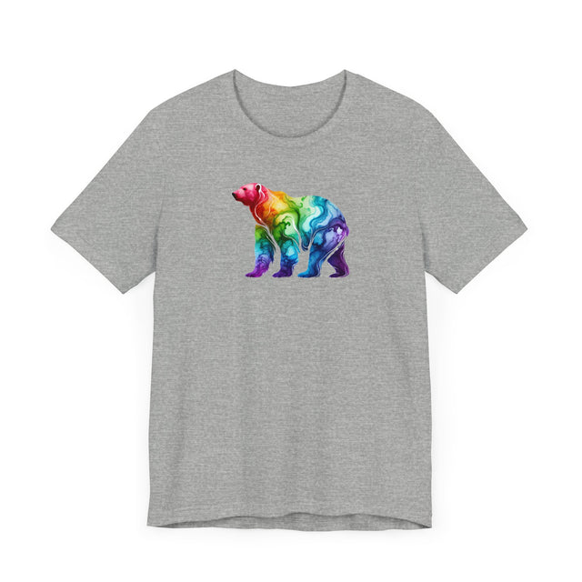 Rainbow Polar Bear Alcohol Ink T-shirt, Pride Shirt,Animal Lover T shirt, LGBTQ+, BGLT, Big Bear