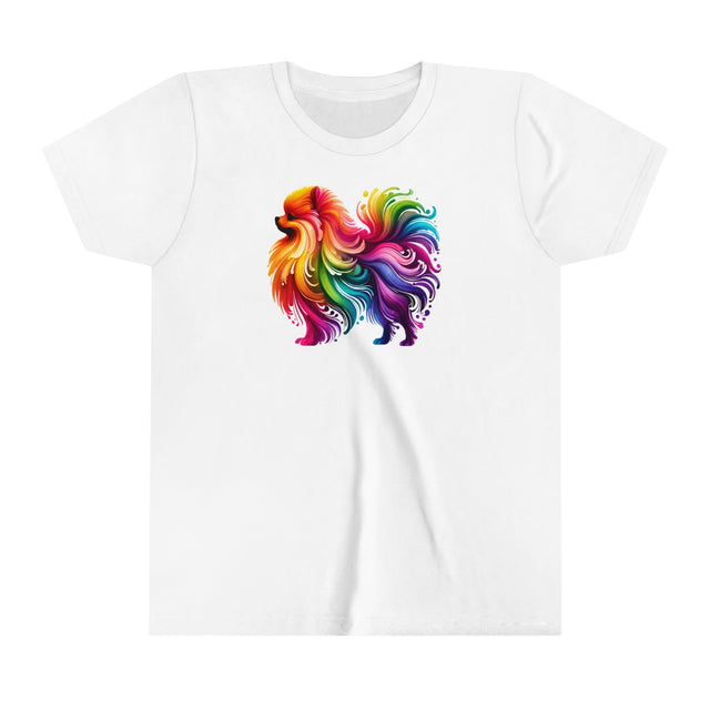 Rainbow Pomeranian T-shirt,Pride Shirt,Dog Lover Top,Rainbow Animals,LGBTQ+ Tee, Pomeranian Owner,Youth Size