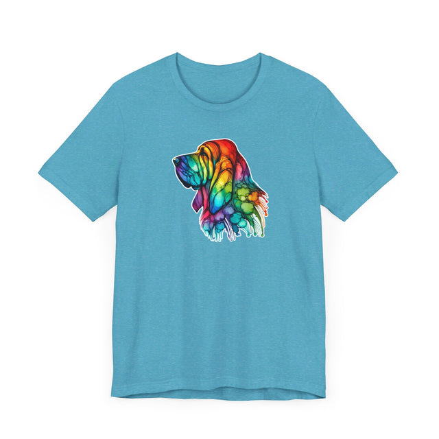 Rainbow Bloodhound Head T-shirt,Pride Shirt,Dog Lover Top,Rainbow Animals,LGBTQ+ Tee, Bloodhound Owner gift