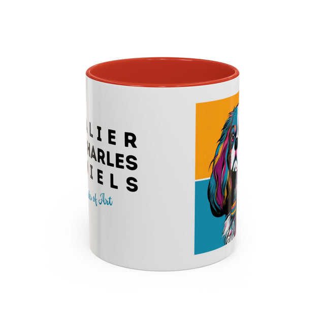 Cavalier King Charles Spaniel Coffee Cup,4-Panel Pop Art Mug,Cav Lover,Cav Spaniel Mom,Cav Dad,Dog Lover Gift,Cavalier King Charles Spaniel Gift