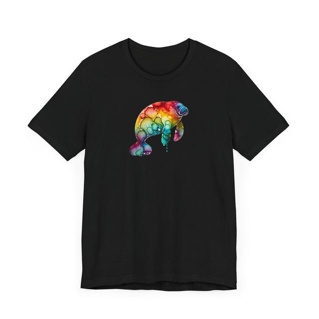 Rainbow Manatee Alcohol Ink,Sea life lover,Ocean Life,Nautical,Pride Shirt,LGBTQ+ Tee