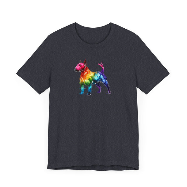 Rainbow Bull Terrier T-shirt,Pride Shirt,Dog Lover Top,Rainbow Animals,LGBTQ+ Tee, Bull Terrier gift