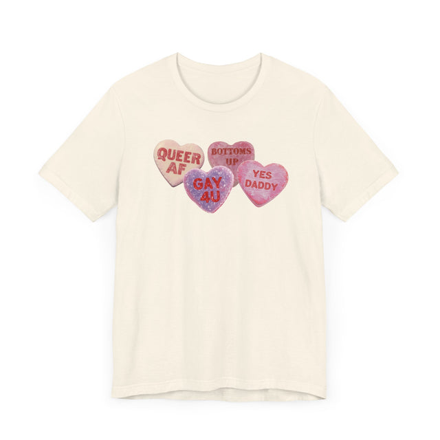Gay Valentine's Candy Heart Shirt, Gay Valentine, Queer Love