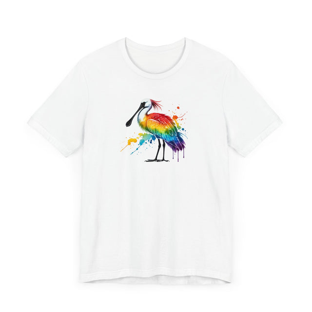 Rainbow Spoonbill Alcohol Ink T-shirt, Pride Shirt,Bird Lover T shirt, LGBTQ+, BGLT, Avian