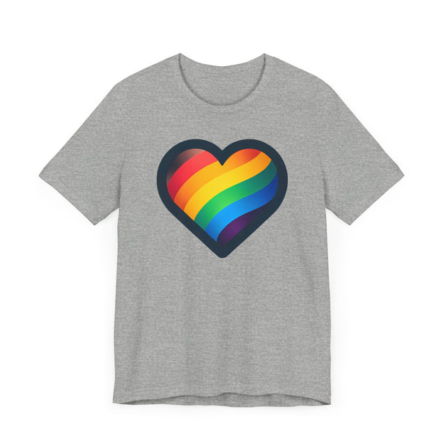 Pride Shirt, Philadelphia Rainbow Heart T-shirt, LGBTQ+, Queer
