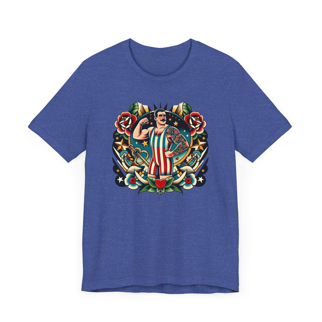 Circus Strongman T-shirt, Flash Tattoo Style Shirt