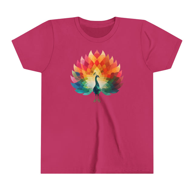 Rainbow Peacock T-shirt, Kids size, Youth Size