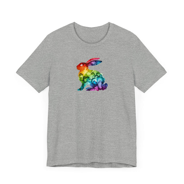 Rainbow Rabbit Alcohol Ink T-shirt, Bunny Shirt,Hare,Pride Shirt,Animal Lover T shirt, LGBTQ+, BGLT