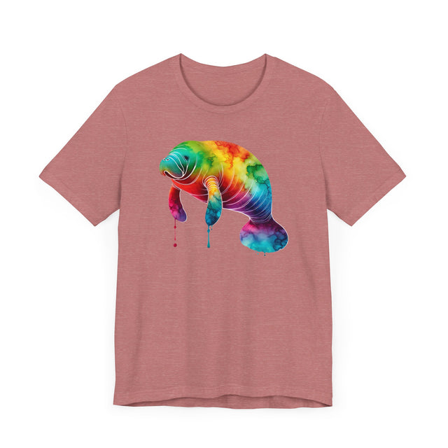 Rainbow Manatee Alcohol Ink,Sea life lover,Ocean Life,Nautical,Pride Shirt,LGBTQ+ Tee