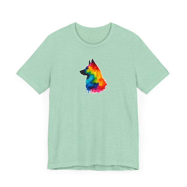 Rainbow Belgian Malinois Head T-shirt,Pride Shirt,Dog Lover Top,Rainbow Animals,LGBTQ+ Tee, Belgian Malinois Lover,Mal Mom,Mali Dad,Belgian Malinois OwnerGift