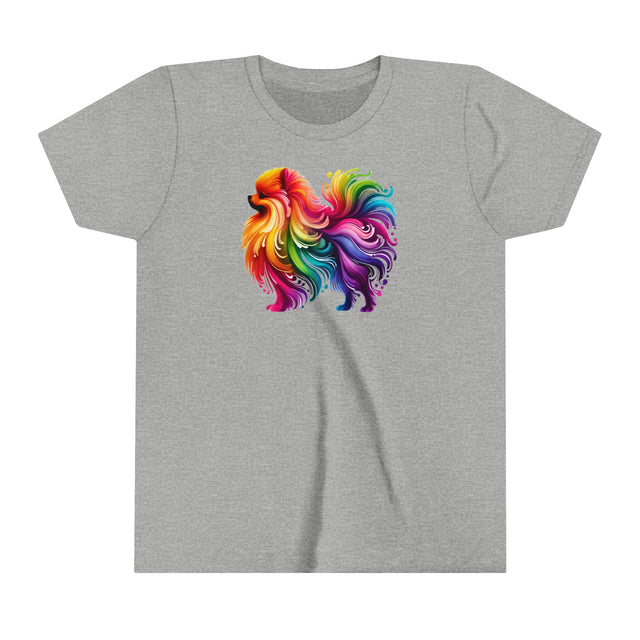 Rainbow Pomeranian T-shirt,Pride Shirt,Dog Lover Top,Rainbow Animals,LGBTQ+ Tee, Pomeranian Owner,Youth Size