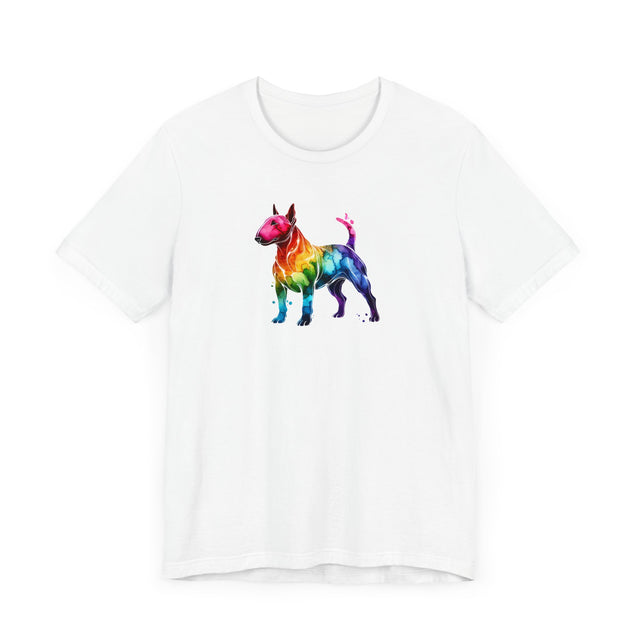 Rainbow Bull Terrier T-shirt,Pride Shirt,Dog Lover Top,Rainbow Animals,LGBTQ+ Tee, Bull Terrier gift