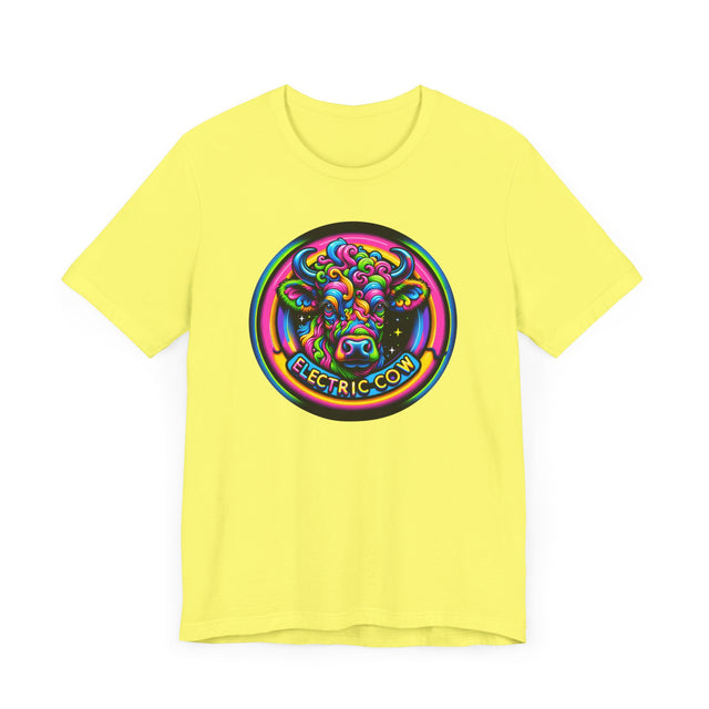 Neon Electric Cow T-shirt, Bovine Tee