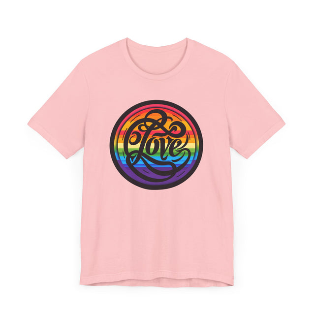 Pride Love Circle Shirt, Rainbow Love T-shirt, LGBT Love, Pride T shirt, LGBTQ+ Tee, Queer Love