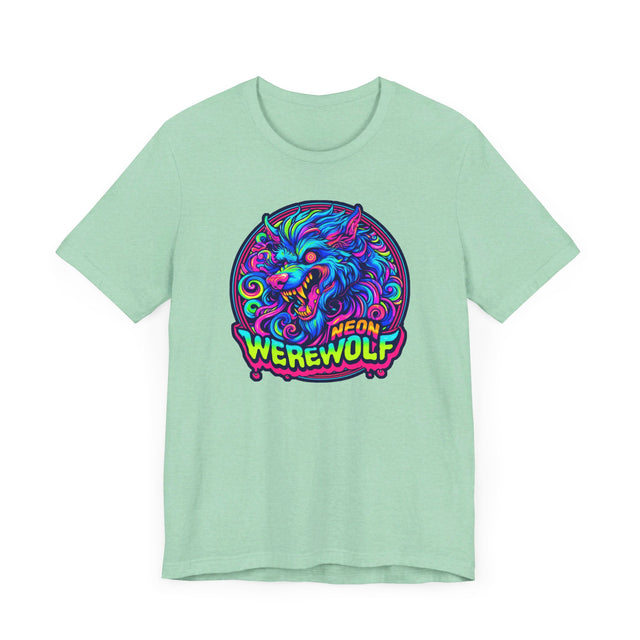 Neon Werewolf T-shirt, Halloween Tee, Neon Goth