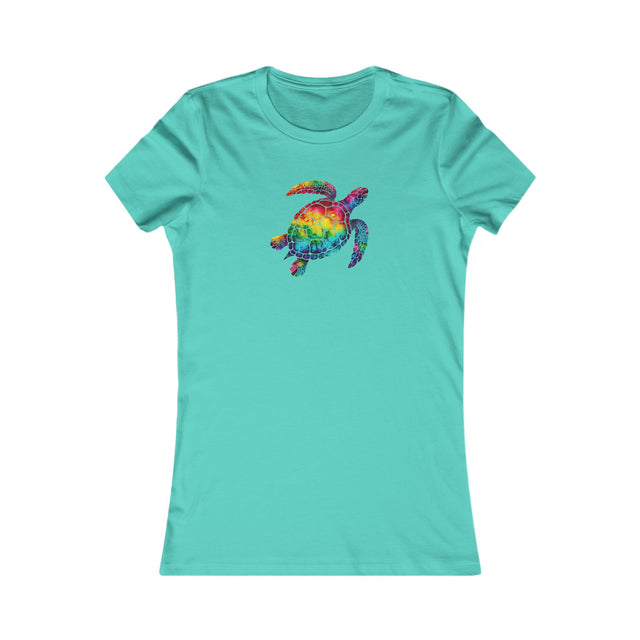 Rainbow Sea Turtle T-shirt, Pride Shirt, LBGT, Sea Turtle T shirt, LGBTQ+, BGLT, Ocean,Women's Favorite Tee