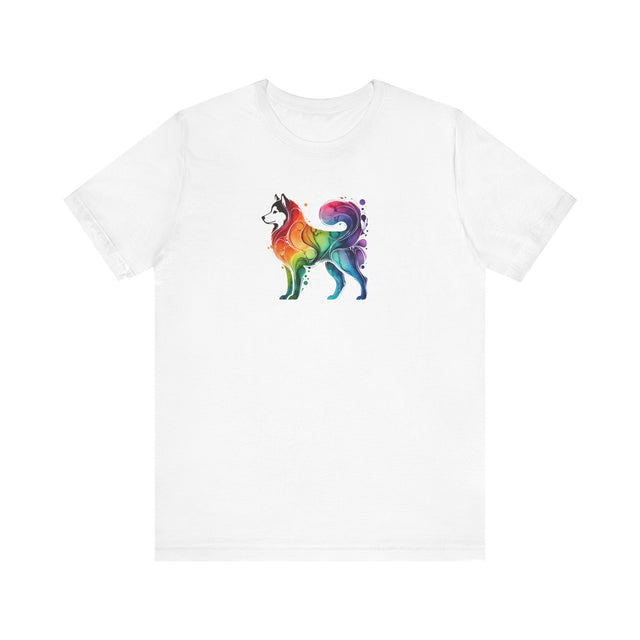 Rainbow Siberian Husky T-shirt,Pride Shirt,Dog Lover Top,Rainbow Animals,LGBTQ+ Tee,Husky Owner