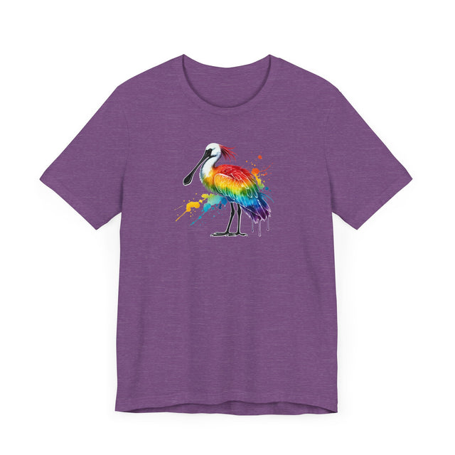 Rainbow Spoonbill Alcohol Ink T-shirt, Pride Shirt,Bird Lover T shirt, LGBTQ+, BGLT, Avian