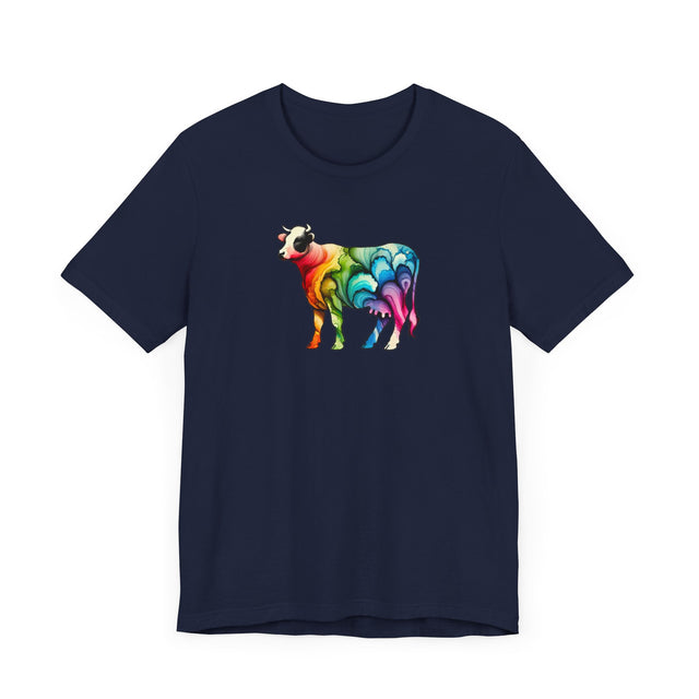 Rainbow Holstein Cow,Cow lover,Cattle tee,Bovine shirt,Pride Shirt,Rainbow,Pride Parade T shirt,LGBTQ+ Ally Tee