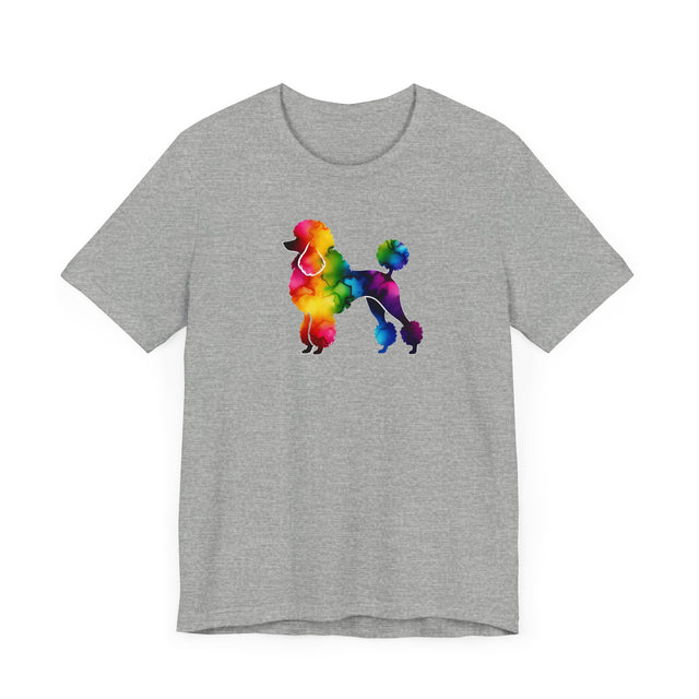 Rainbow Poodle T-shirt,Pride Shirt,Dog Lover Top,Rainbow Animals,LGBTQ+ Tee, Poodle owner, Poodle gift