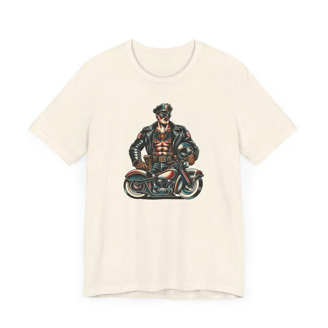 Motorcycle Cop T-shirt, Flash Tattoo Style Shirt