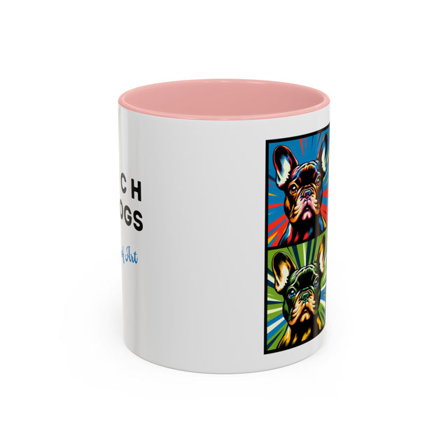 French Bulldog Coffee Mug,4-Panel Pop Art Mug,French Bulldog Lover,Frenchie Mom,Frenchie Dad,Dog Lover Gift,Frenchie Gift