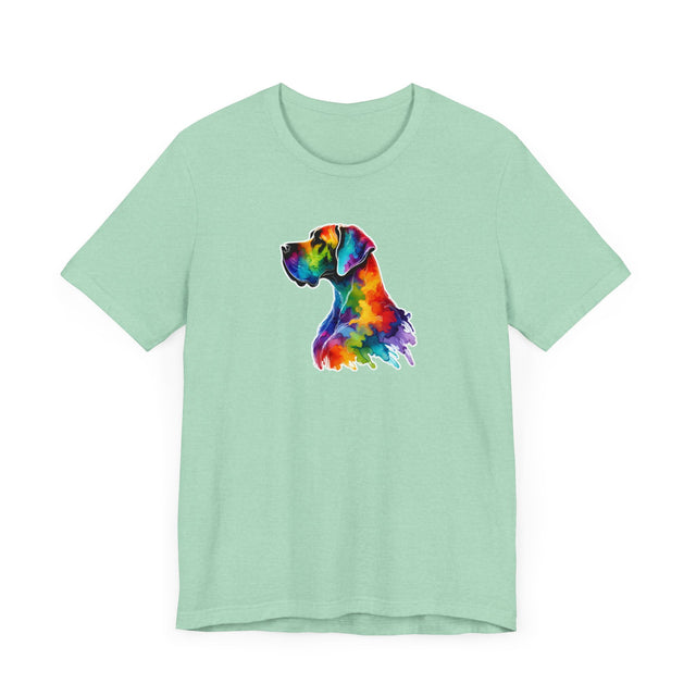 Rainbow Great Dane Head T-shirt,Pride Shirt,Dog Lover Top,Rainbow Animals,LGBTQ+ Tee, Dane owner, Great Dane gift