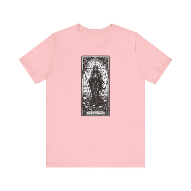 Queen of Bones,Tarot Card Shirt,Creepy T-shirt,Goth Mom Gift,Halloween Top,Goth Tee,Horror Fan,Skeleton Top,Spooky Shirt,Mystical Cards