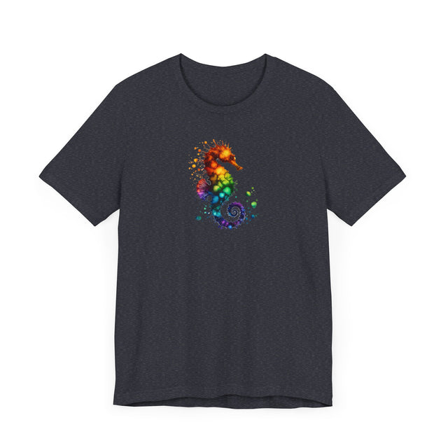 Rainbow Seahorse Alcohol Ink,Sea life lover,Ocean Life,Nautical,Pride Shirt,LGBTQ+ Tee