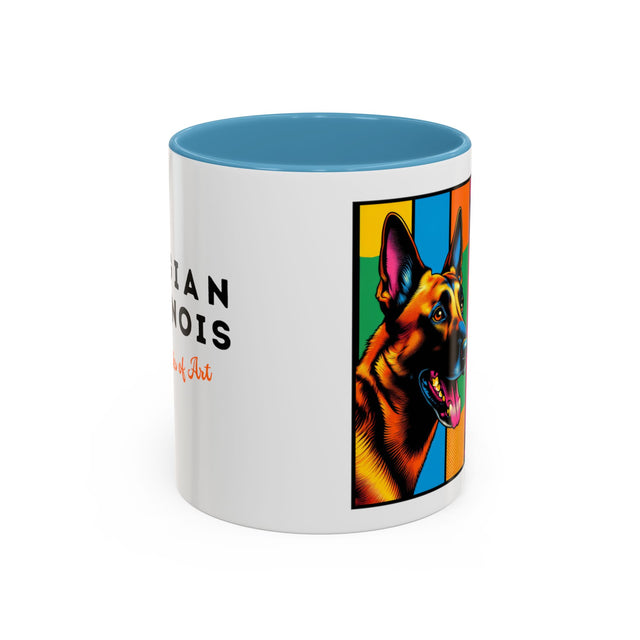 Belgian Malinois Coffee Cup,4-Panel Pop Art Mug,Belgian Malinois Lover,Mal Mom,Mali Dad,Dog Lover Gift,Belgian Malinois Gift