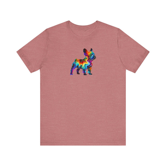 Rainbow French Bulldog T-shirt,Pride Shirt,Dog Lover Top,Rainbow Animals,LGBTQ+ Tee,Frenchie Owner