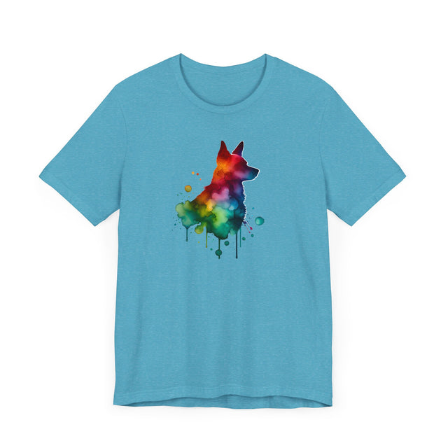 Rainbow Australian Cattle Dog Head T-shirt,Pride Shirt,Dog Lover Top,Rainbow Animals,LGBTQ+ Tee, ACD Owner,Blue Heeler, Red Heeler