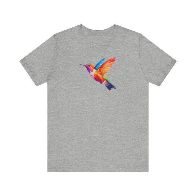 Geometric Rainbow Hummingbird T-shirt,Pride Shirt,Bird Lover Top,Rainbow Animals,LGBTQ+ Tee,Queer,Gay,Lesbian,Bisexual,Trans,BGLT,LBGT