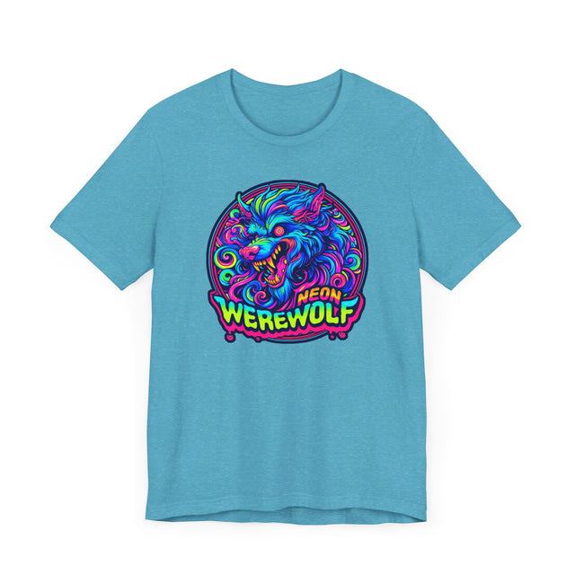 Neon Werewolf T-shirt, Halloween Tee, Neon Goth