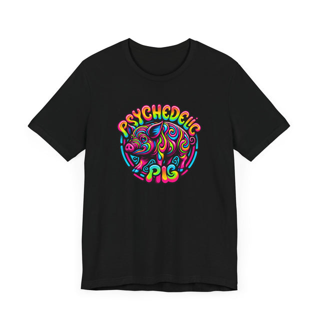 Neon Psychedelic Pig T-shirt, Piggy Tee
