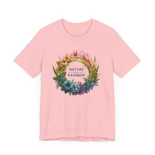 Nature Is A Rainbow Wreath T-shirt, Nature Lover Shirt