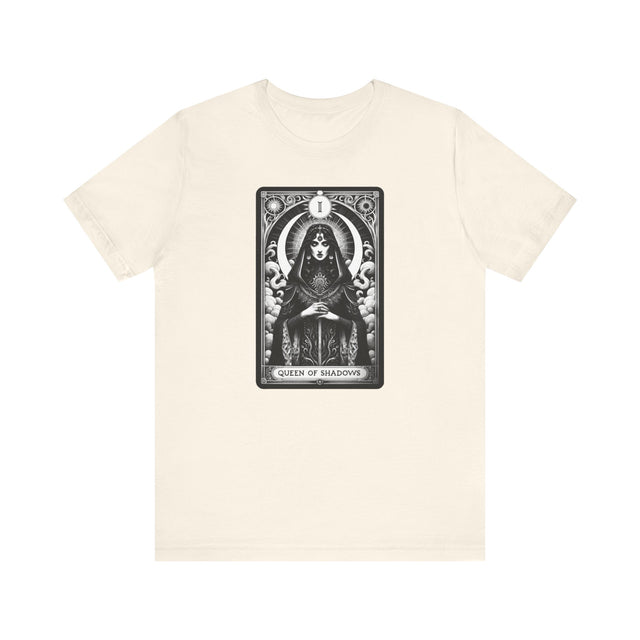 Queen of Shadows,Tarot card shirt,Mothers Day Gift,Witchy Shirt,Mystical Cards Tee,Celestial Astrology,Goth Shirt,Gift for her,Gothic