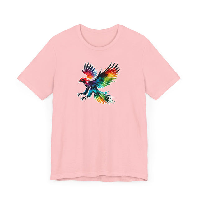 Rainbow Hawk Alcohol Ink T-shirt, Pride Shirt,Bird Lover T shirt, LGBTQ+, BGLT, Avian