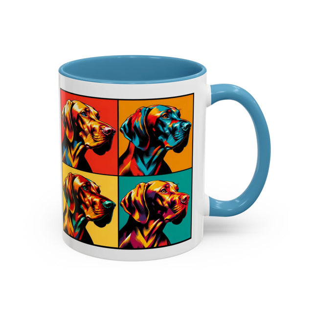 Vizsla Coffee Cup,4-Panel Pop Art Mug,Vizsla Lover,Vizsla Mom,Vizsla Dad,Dog Lover Gift,Vizsla Gift